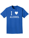 I Heart Alcohol Adult Dark T-Shirt-Mens T-Shirt-TooLoud-Royal-Blue-Small-Davson Sales