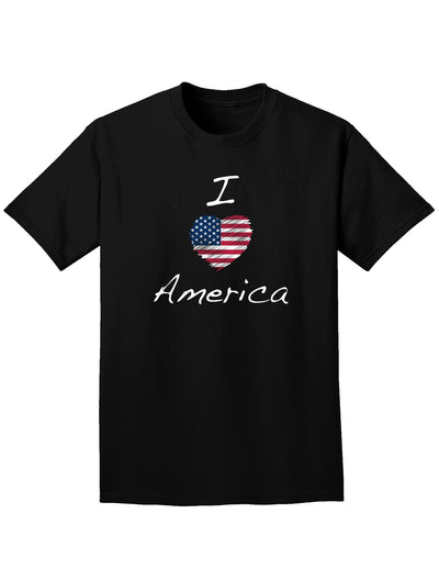 I Heart America Scribble Adult Dark T-Shirt-Mens T-Shirt-TooLoud-Black-Small-Davson Sales