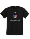 I Heart America Scribble Childrens Dark T-Shirt-Childrens T-Shirt-TooLoud-Black-X-Small-Davson Sales