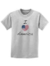 I Heart America Scribble Childrens T-Shirt-Childrens T-Shirt-TooLoud-AshGray-X-Small-Davson Sales