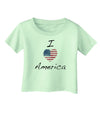 I Heart America Scribble Infant T-Shirt-Infant T-Shirt-TooLoud-Light-Green-06-Months-Davson Sales