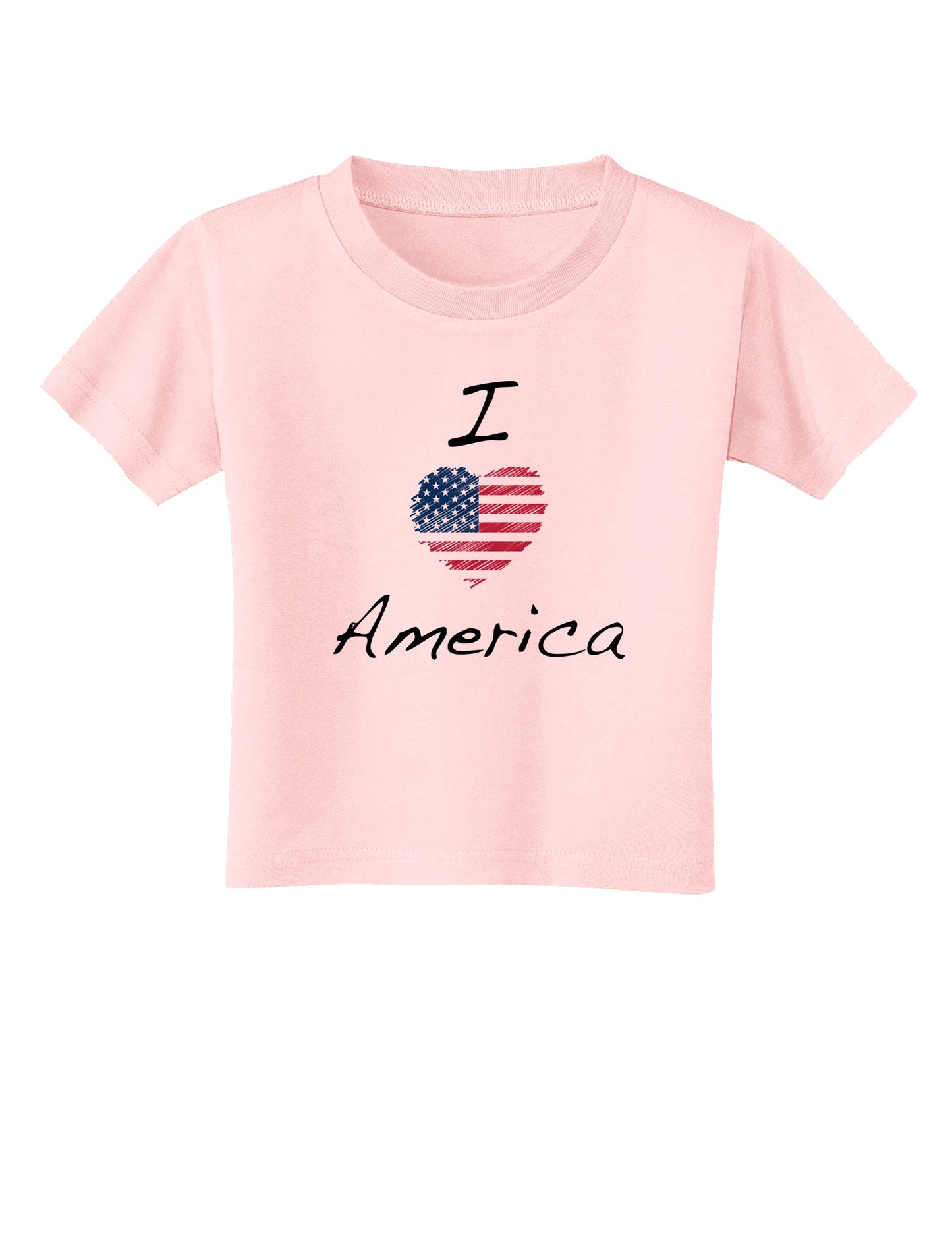 I Heart America Scribble Toddler T-Shirt-Toddler T-Shirt-TooLoud-Light-Pink-2T-Davson Sales