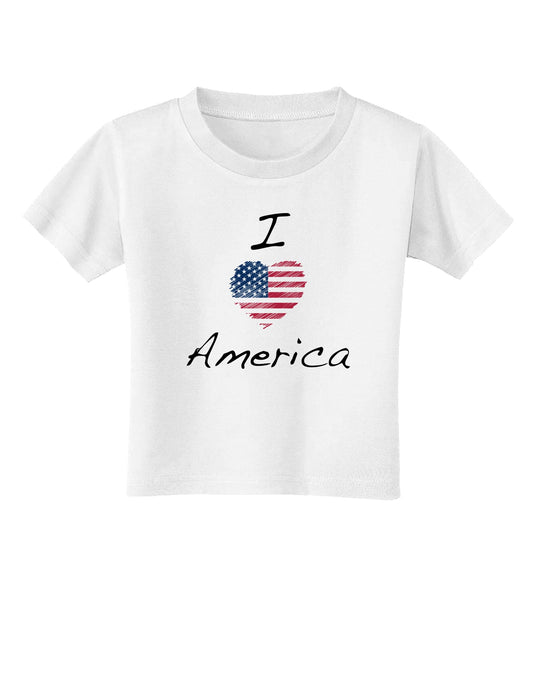 I Heart America Scribble Toddler T-Shirt-Toddler T-Shirt-TooLoud-White-2T-Davson Sales