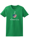 I Heart America Scribble Womens Dark T-Shirt-TooLoud-Kelly-Green-X-Small-Davson Sales