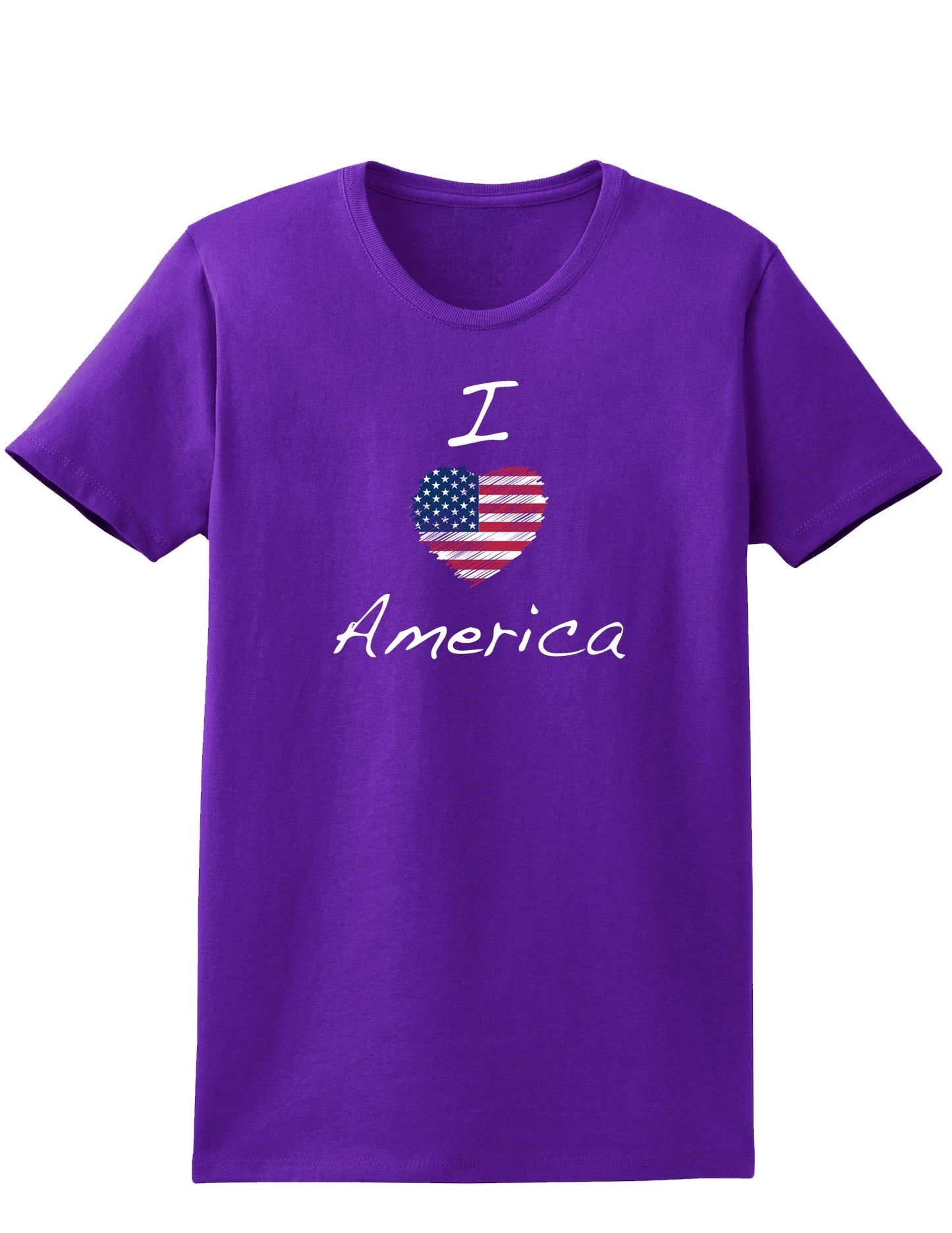 I Heart America Scribble Womens Dark T-Shirt-TooLoud-Purple-X-Small-Davson Sales