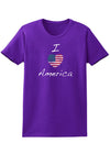 I Heart America Scribble Womens Dark T-Shirt-TooLoud-Purple-X-Small-Davson Sales