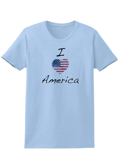 I Heart America Scribble Womens T-Shirt-Womens T-Shirt-TooLoud-Light-Blue-X-Small-Davson Sales