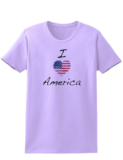 I Heart America Scribble Womens T-Shirt-Womens T-Shirt-TooLoud-Lavender-X-Small-Davson Sales