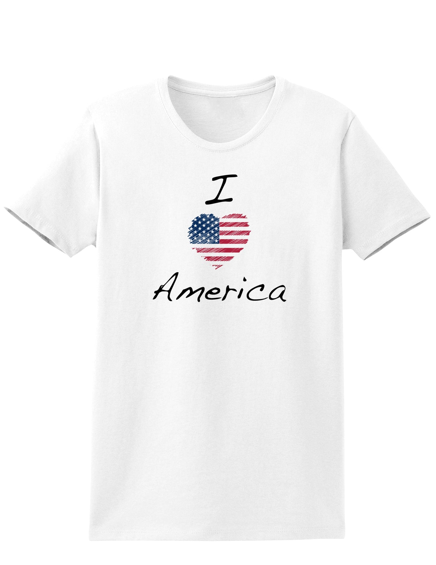 I Heart America Scribble Womens T-Shirt-Womens T-Shirt-TooLoud-White-X-Small-Davson Sales