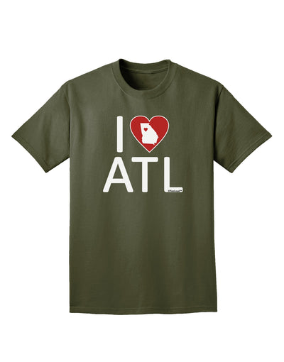 I Heart Atlanta Adult Dark T-Shirt-Mens T-Shirt-TooLoud-Military-Green-Small-Davson Sales