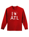 I Heart Atlanta Adult Long Sleeve Dark T-Shirt-TooLoud-Red-Small-Davson Sales