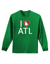 I Heart Atlanta Adult Long Sleeve Dark T-Shirt-TooLoud-Kelly-Green-Small-Davson Sales