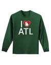 I Heart Atlanta Adult Long Sleeve Dark T-Shirt-TooLoud-Dark-Green-Small-Davson Sales