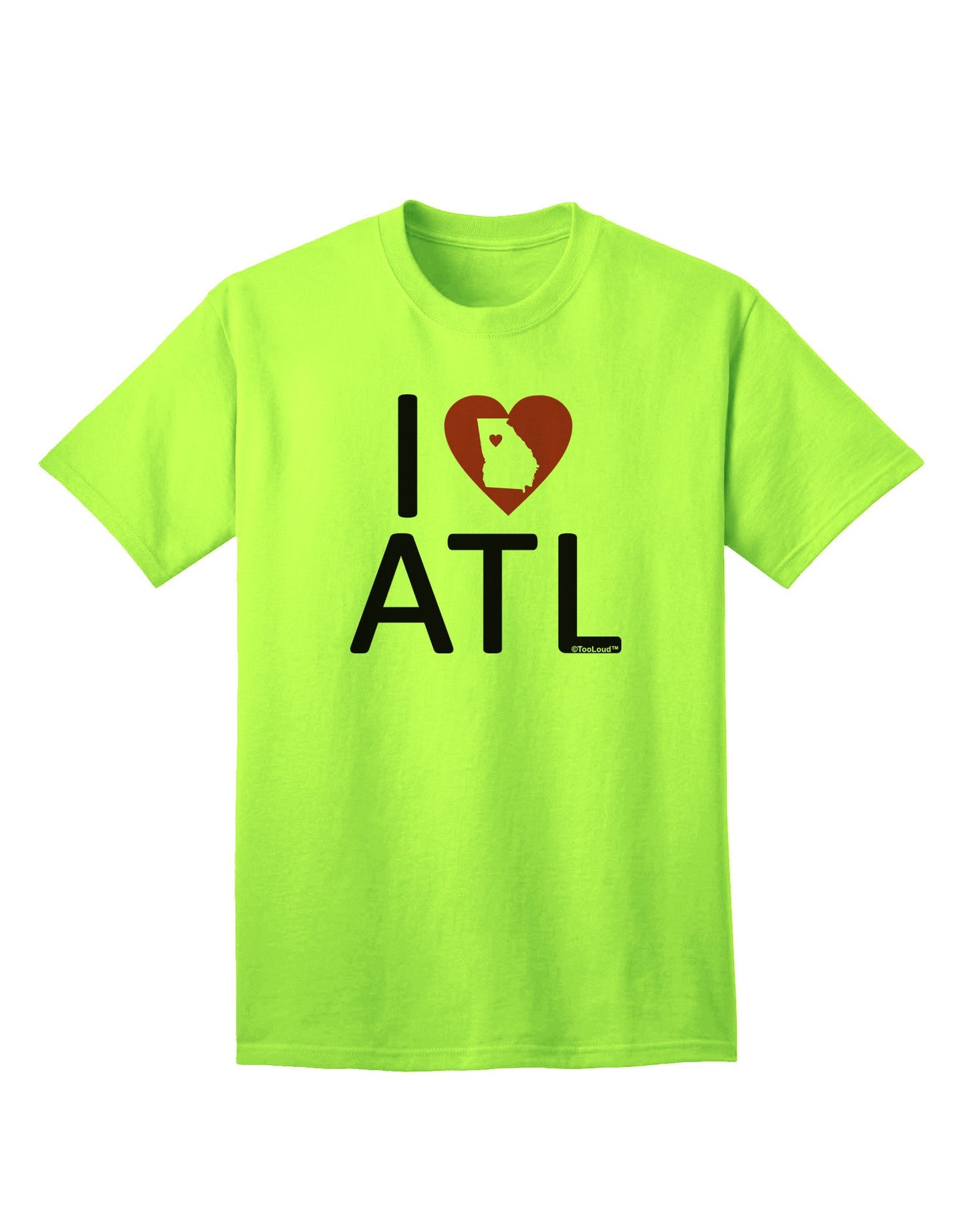 I Heart Atlanta Adult T-Shirt-unisex t-shirt-TooLoud-Neon-Green-Small-Davson Sales