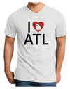 I Heart Atlanta Adult V-Neck T-shirt-Mens V-Neck T-Shirt-TooLoud-White-Small-Davson Sales