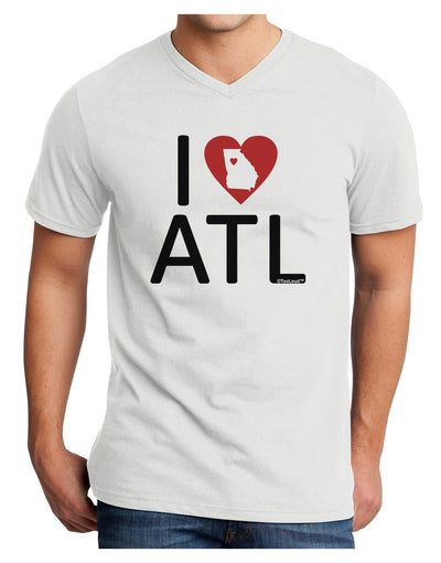 I Heart Atlanta Adult V-Neck T-shirt-Mens V-Neck T-Shirt-TooLoud-White-Small-Davson Sales