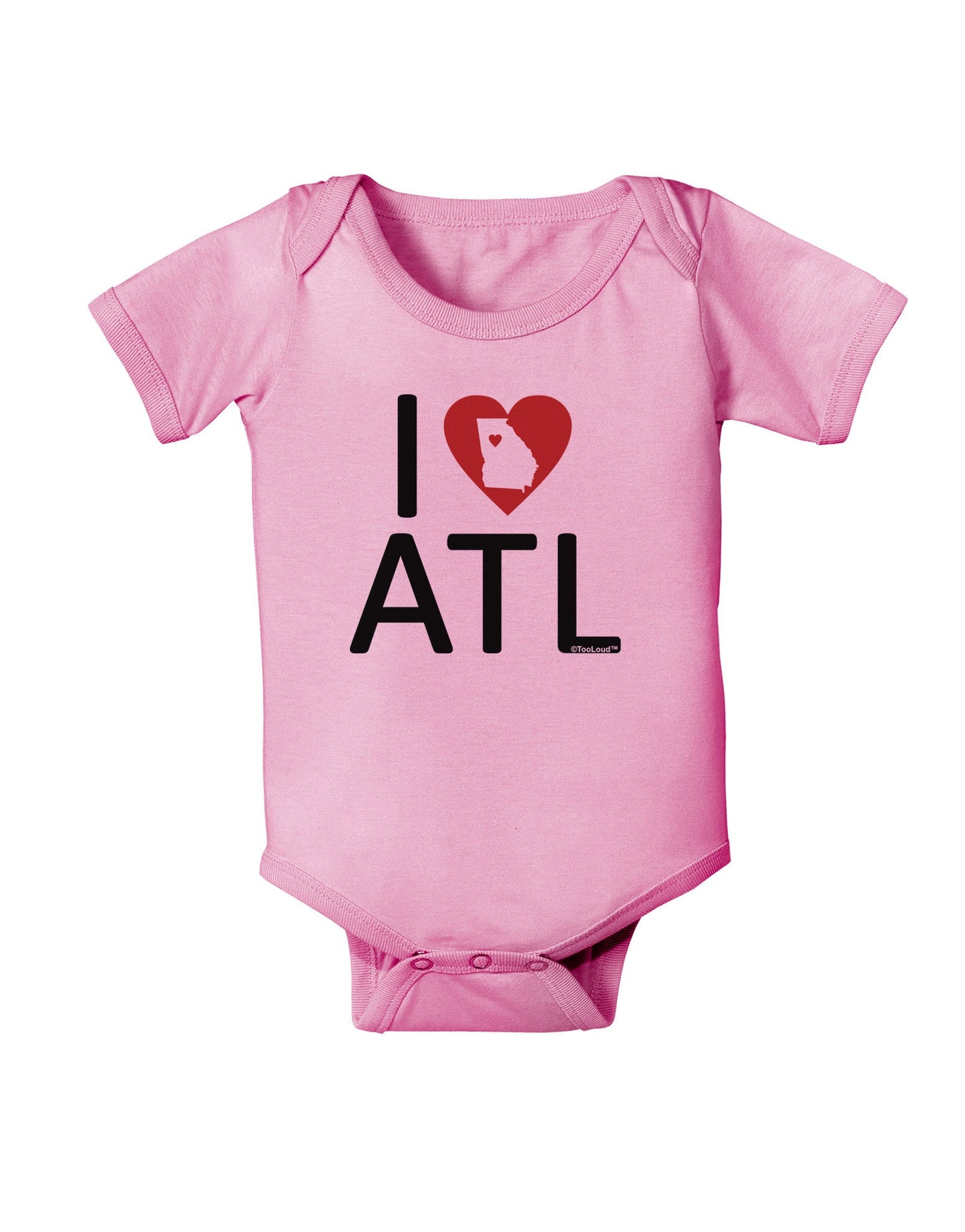 I Heart Atlanta Baby Romper Bodysuit-Baby Romper-TooLoud-Pink-06-Months-Davson Sales