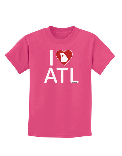 I Heart Atlanta Childrens Dark T-Shirt-Childrens T-Shirt-TooLoud-Sangria-X-Small-Davson Sales