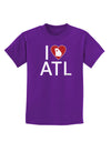 I Heart Atlanta Childrens Dark T-Shirt-Childrens T-Shirt-TooLoud-Purple-X-Small-Davson Sales