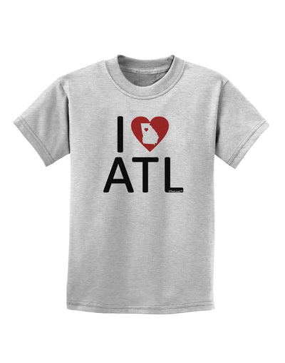 I Heart Atlanta Childrens T-Shirt-Childrens T-Shirt-TooLoud-AshGray-X-Small-Davson Sales