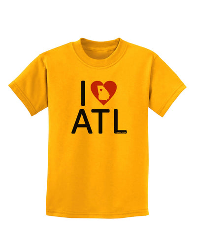 I Heart Atlanta Childrens T-Shirt-Childrens T-Shirt-TooLoud-Gold-X-Small-Davson Sales