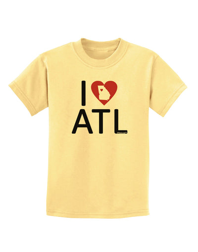 I Heart Atlanta Childrens T-Shirt-Childrens T-Shirt-TooLoud-Daffodil-Yellow-X-Small-Davson Sales