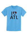 I Heart Atlanta Childrens T-Shirt-Childrens T-Shirt-TooLoud-Aquatic-Blue-X-Small-Davson Sales