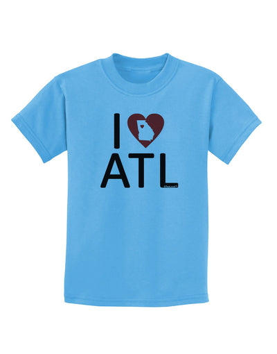 I Heart Atlanta Childrens T-Shirt-Childrens T-Shirt-TooLoud-Aquatic-Blue-X-Small-Davson Sales