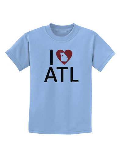 I Heart Atlanta Childrens T-Shirt-Childrens T-Shirt-TooLoud-Light-Blue-X-Small-Davson Sales