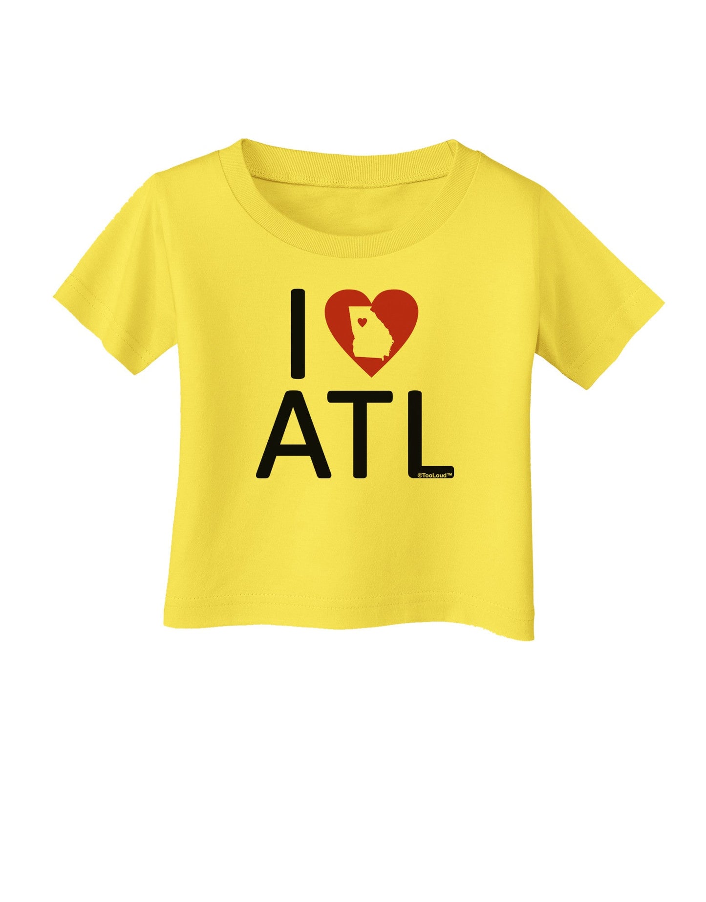 I Heart Atlanta Infant T-Shirt-Infant T-Shirt-TooLoud-Yellow-06-Months-Davson Sales