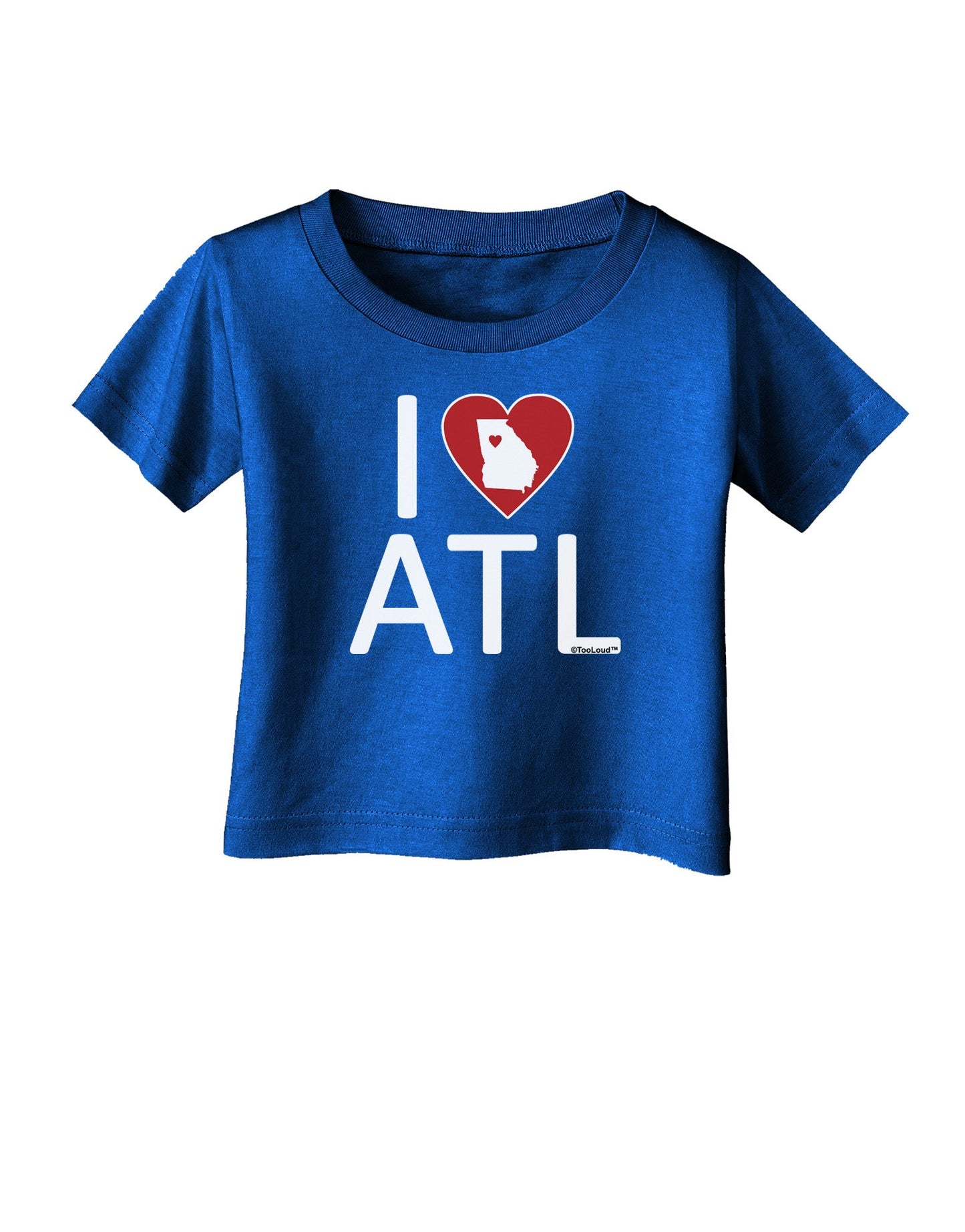 I Heart Atlanta Infant T-Shirt Dark-Infant T-Shirt-TooLoud-Royal-Blue-06-Months-Davson Sales