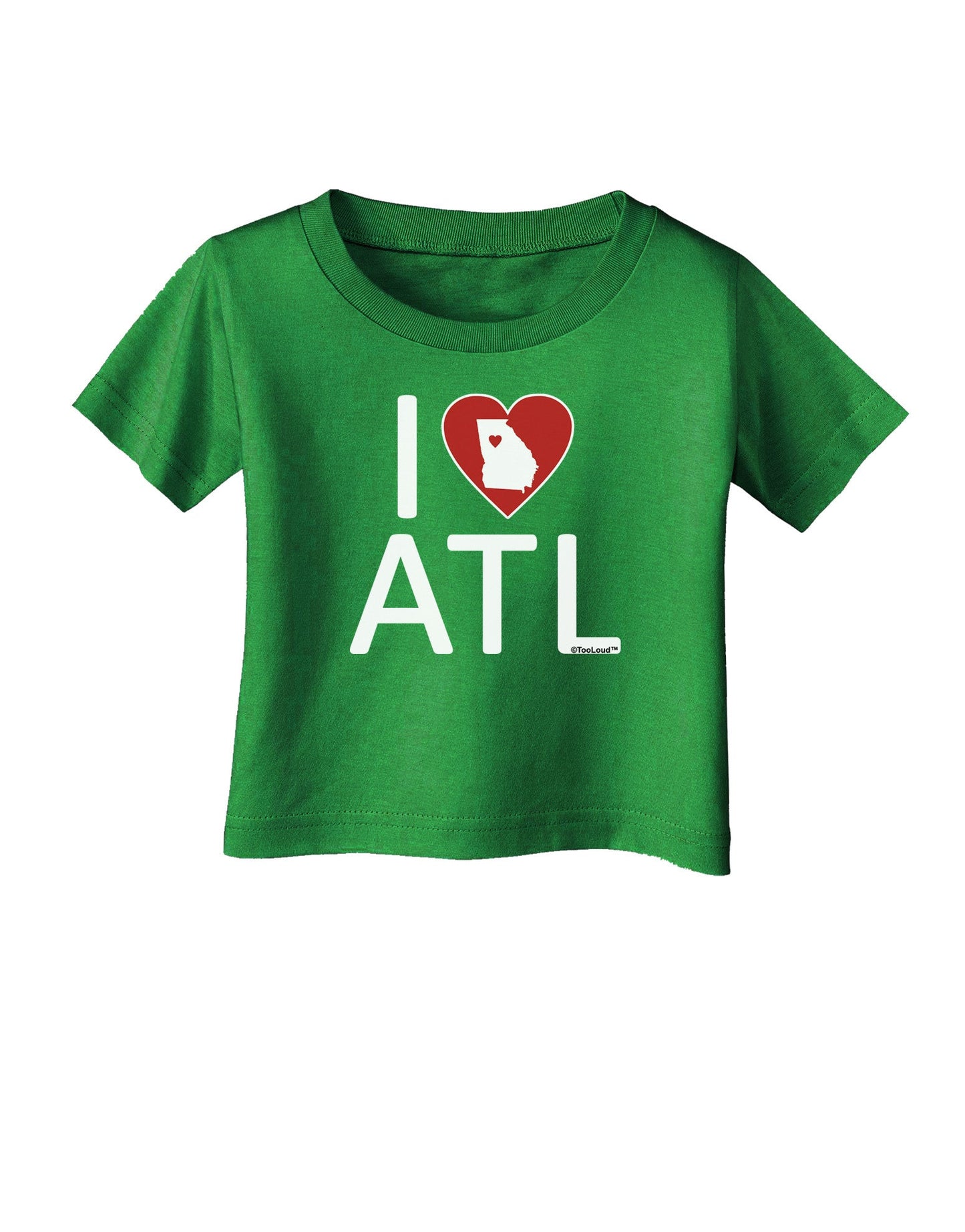 I Heart Atlanta Infant T-Shirt Dark-Infant T-Shirt-TooLoud-Clover-Green-06-Months-Davson Sales
