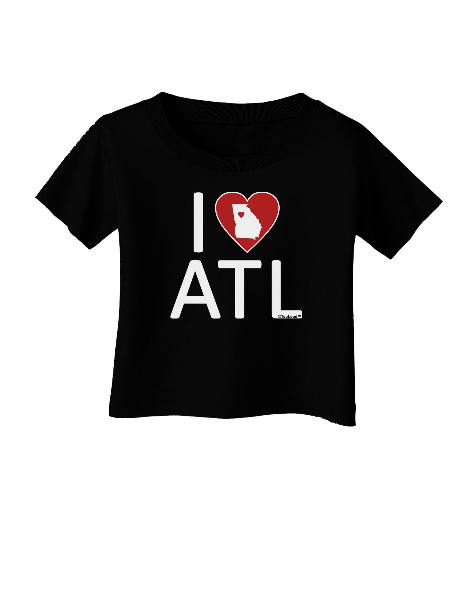 I Heart Atlanta Infant T-Shirt Dark-Infant T-Shirt-TooLoud-Black-06-Months-Davson Sales