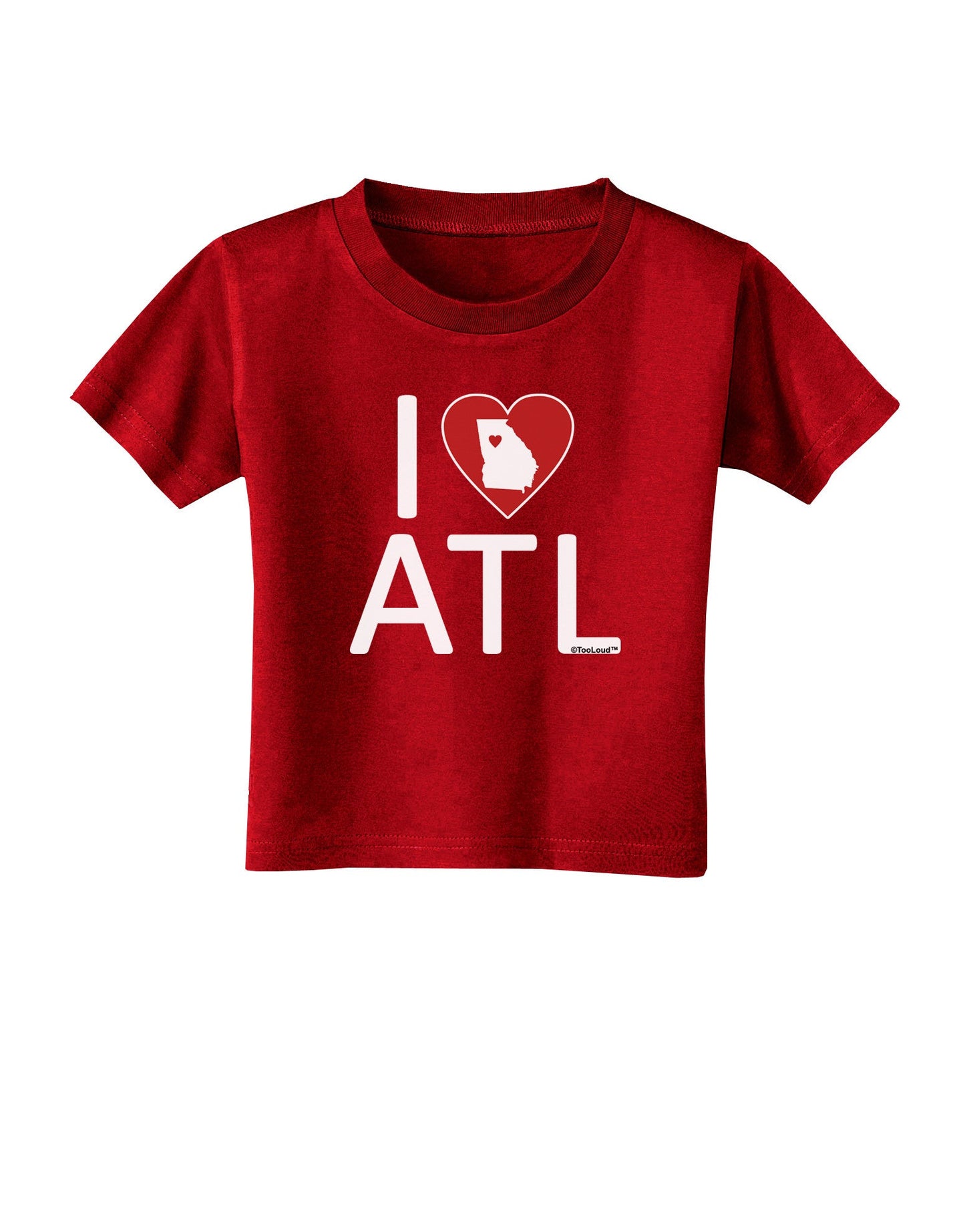 I Heart Atlanta Toddler T-Shirt Dark-Toddler T-Shirt-TooLoud-Red-2T-Davson Sales