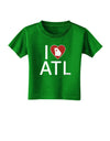 I Heart Atlanta Toddler T-Shirt Dark-Toddler T-Shirt-TooLoud-Clover-Green-2T-Davson Sales