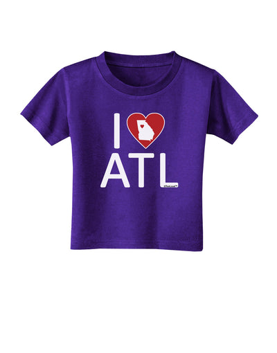 I Heart Atlanta Toddler T-Shirt Dark-Toddler T-Shirt-TooLoud-Purple-2T-Davson Sales