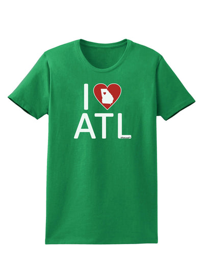 I Heart Atlanta Womens Dark T-Shirt-Womens T-Shirt-TooLoud-Kelly-Green-X-Small-Davson Sales