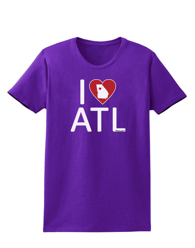 I Heart Atlanta Womens Dark T-Shirt-Womens T-Shirt-TooLoud-Purple-X-Small-Davson Sales