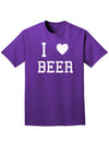 I Heart Beer Adult Dark T-Shirt-Mens T-Shirt-TooLoud-Purple-Small-Davson Sales