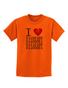 I Heart Binary Data Childrens T-Shirt-Childrens T-Shirt-TooLoud-Orange-X-Small-Davson Sales