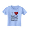 I Heart Binary Data Toddler T-Shirt-Toddler T-Shirt-TooLoud-Aquatic-Blue-2T-Davson Sales