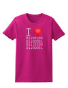 I Heart Binary Data Womens Dark T-Shirt-TooLoud-Hot-Pink-Small-Davson Sales