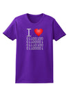 I Heart Binary Data Womens Dark T-Shirt-TooLoud-Purple-X-Small-Davson Sales