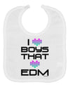 I Heart Boys That Heart EDM Baby Bib