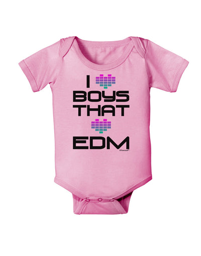 I Heart Boys That Heart EDM Baby Romper Bodysuit-Baby Romper-TooLoud-Light-Pink-06-Months-Davson Sales