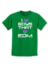 I Heart Boys That Heart EDM Childrens Dark T-Shirt-Childrens T-Shirt-TooLoud-Kelly-Green-X-Small-Davson Sales