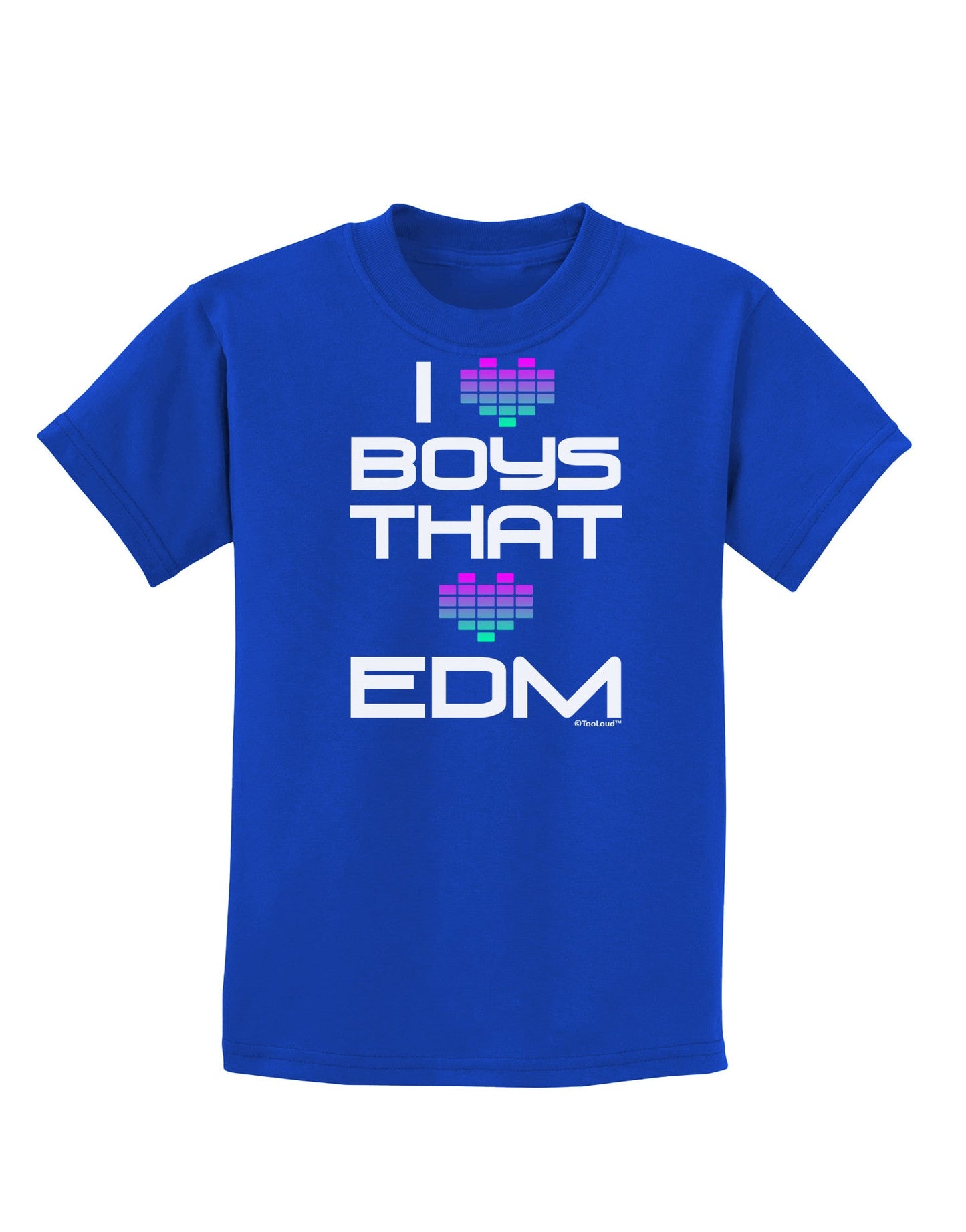 I Heart Boys That Heart EDM Childrens Dark T-Shirt-Childrens T-Shirt-TooLoud-Royal-Blue-X-Small-Davson Sales
