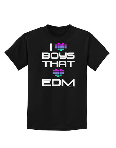 I Heart Boys That Heart EDM Childrens Dark T-Shirt-Childrens T-Shirt-TooLoud-Black-X-Small-Davson Sales