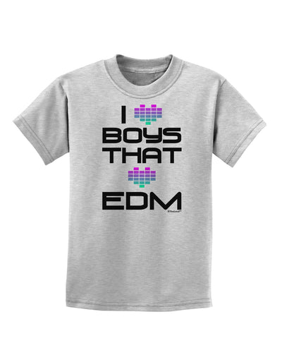 I Heart Boys That Heart EDM Childrens T-Shirt-Childrens T-Shirt-TooLoud-AshGray-X-Small-Davson Sales