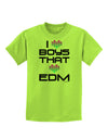 I Heart Boys That Heart EDM Childrens T-Shirt-Childrens T-Shirt-TooLoud-Lime-Green-X-Small-Davson Sales